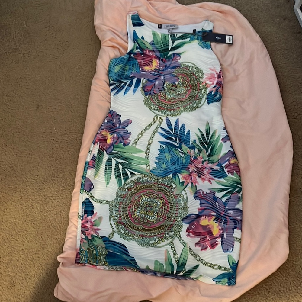 Jennifer Lopez colorful never worn dress